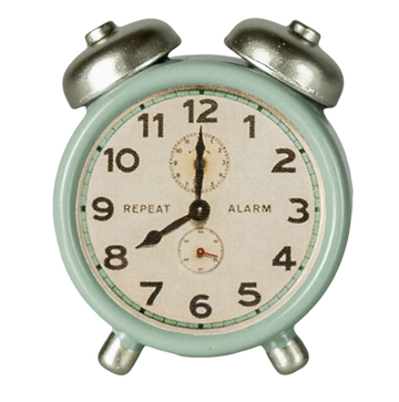 Maileg - Alarm Clock, Mouse - Mint