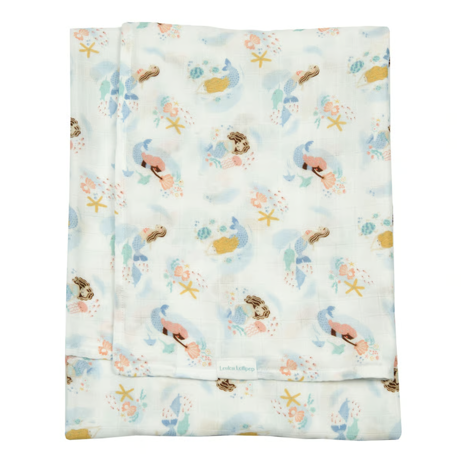 Loulou Lollipop - Muslin Swaddle - Mermaid