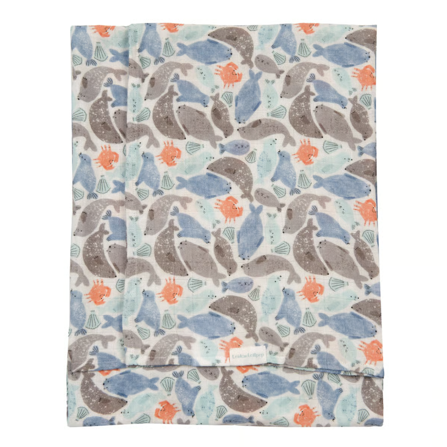 Loulou Lollipop - Muslin Swaddle - Seals