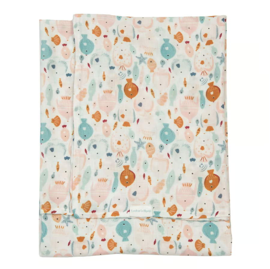 Loulou Lollipop - Muslin Swaddle - Sunkissed Shoal