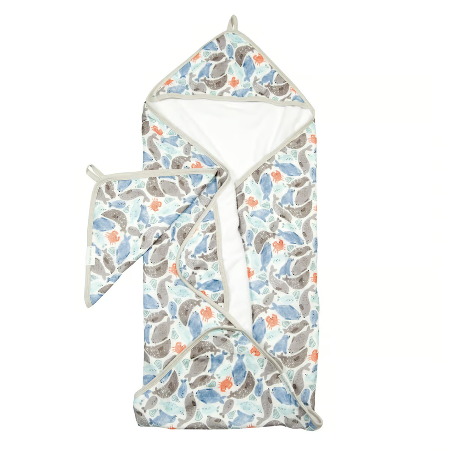 Loulou Lollipop - Hooded Towel Set - Seals