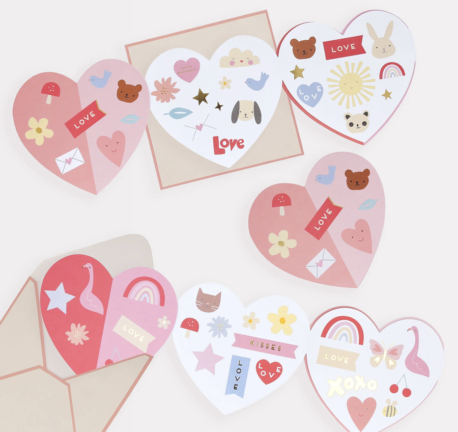 Meri Meri - Heart Concertina Valentine Cards