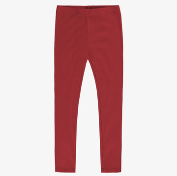 Souris Mini - Ribbed Knit Leggings - Red