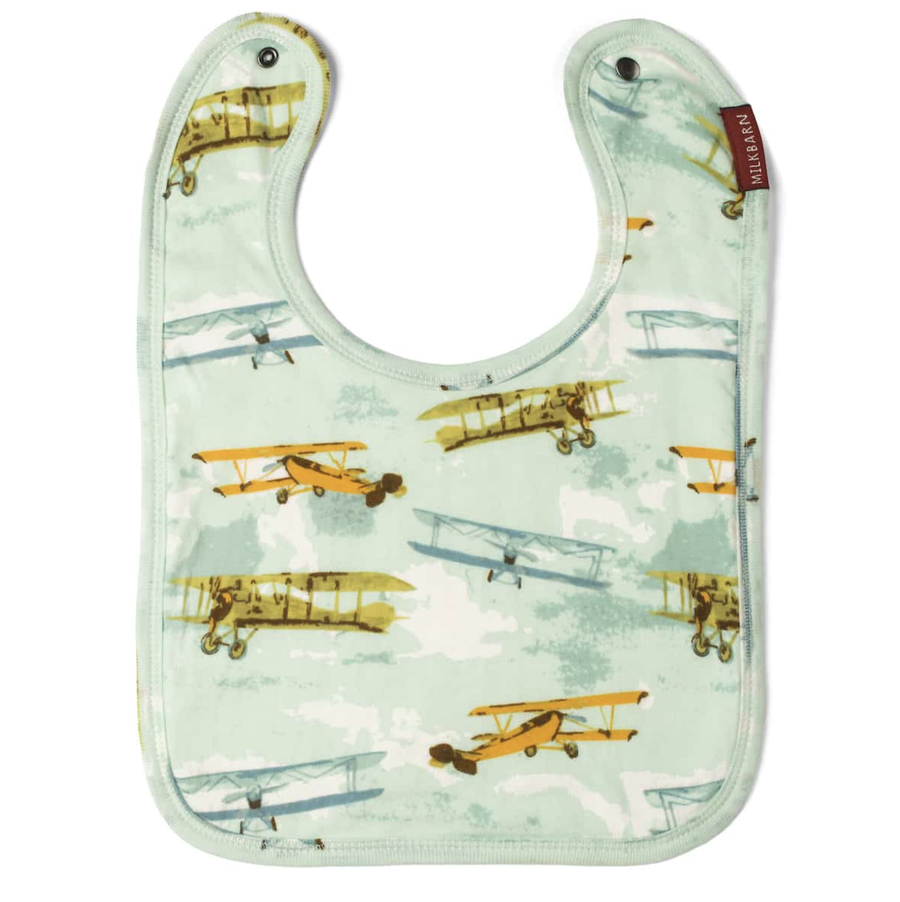 Milkbarn - Organic Traditional Bib - Vintage Planes