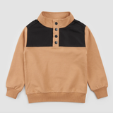 Miles - Pull Over Sweater - Chocolate Brown & Black