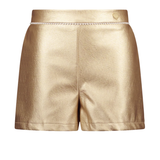 Le Chic - Dutti Faux Leather Shorts - Gold Rush