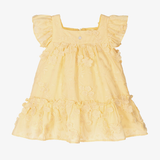 Patachou - Embroidered Cotton Dress - Yellow