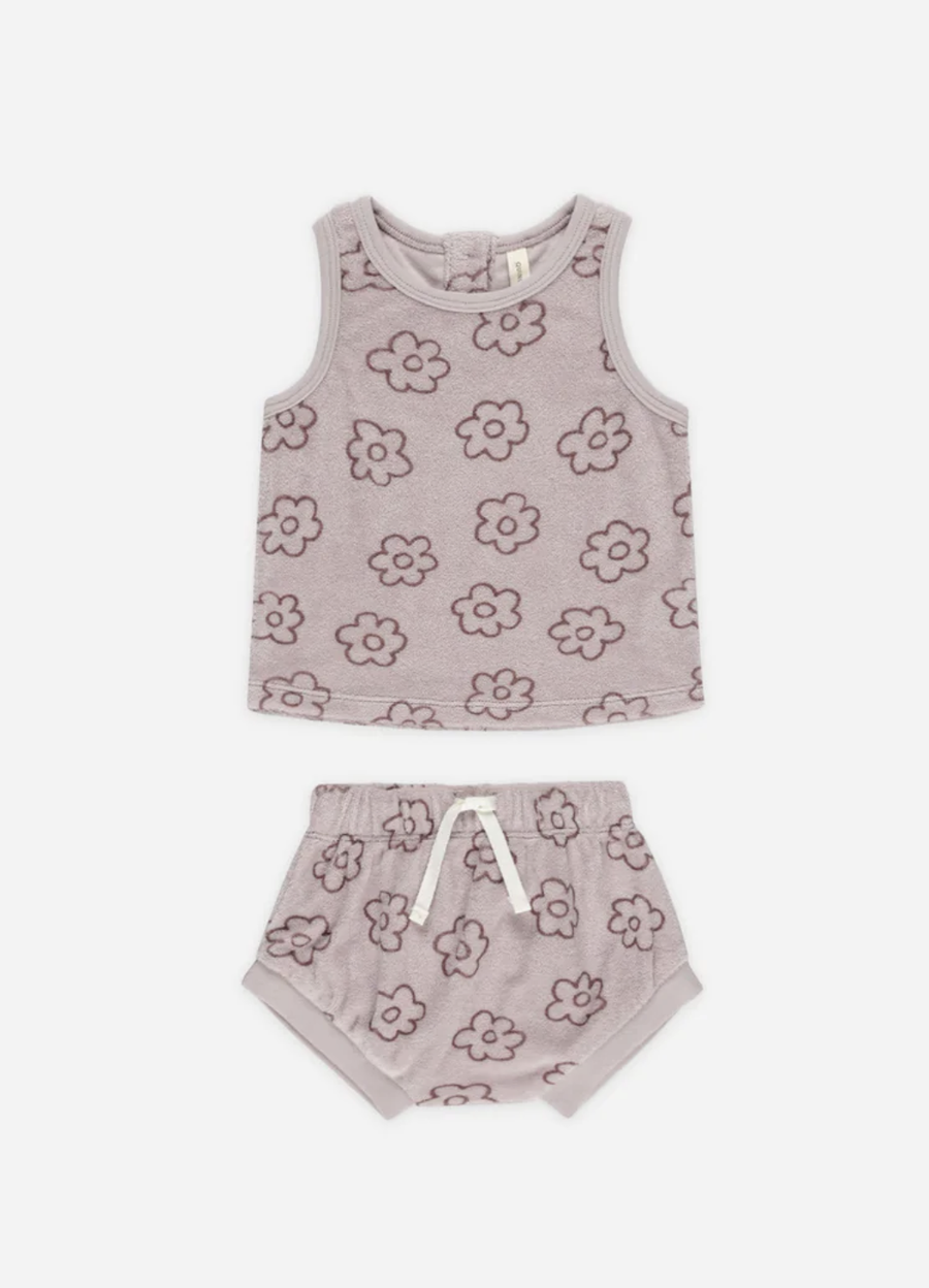 Quincy Mae - Terry Tank & Short Set - Lavender