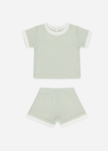 Quincy Mae - Waffle Shortie Set - Mint
