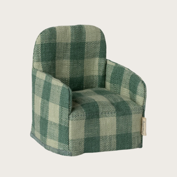 Maileg - Folding Chair, Mouse - Green Check