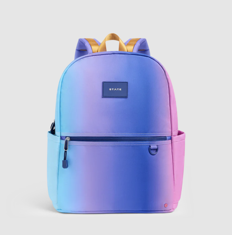 State Backpacks - Kane Double Pocket Backpack - Pink/Blue Gradient