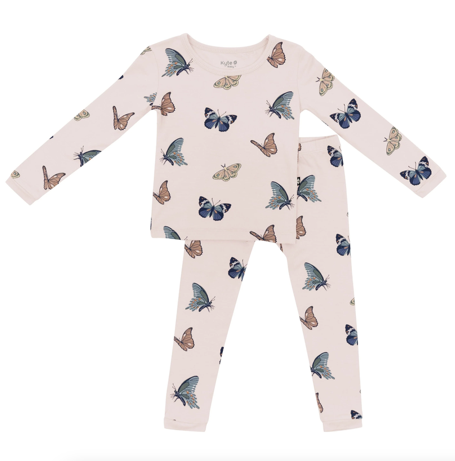 Kyte Baby - Long Sleeve Pajamas - Blush Butterfly