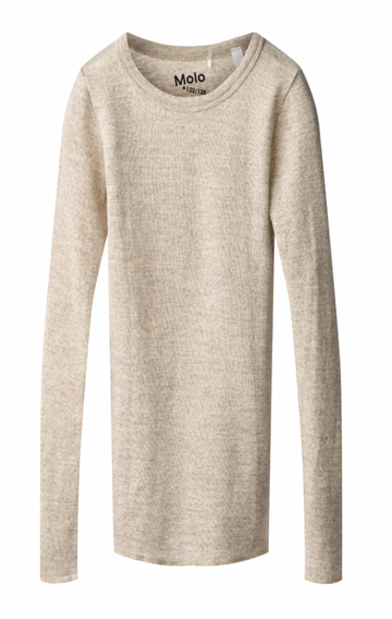 Molo - Long Sleeve - Rihanna Wool Oatmeal Melange