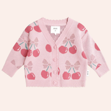 Hux - Cherry Pie Scalloped Knit Cardi - Apricot Pink