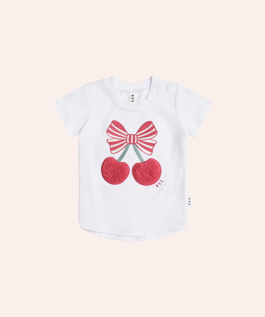 Hux - Cherry Pie Tee - Crisp White