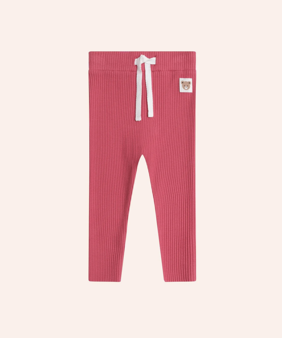 Hux - Cherry Rib Legging - Cherry Red
