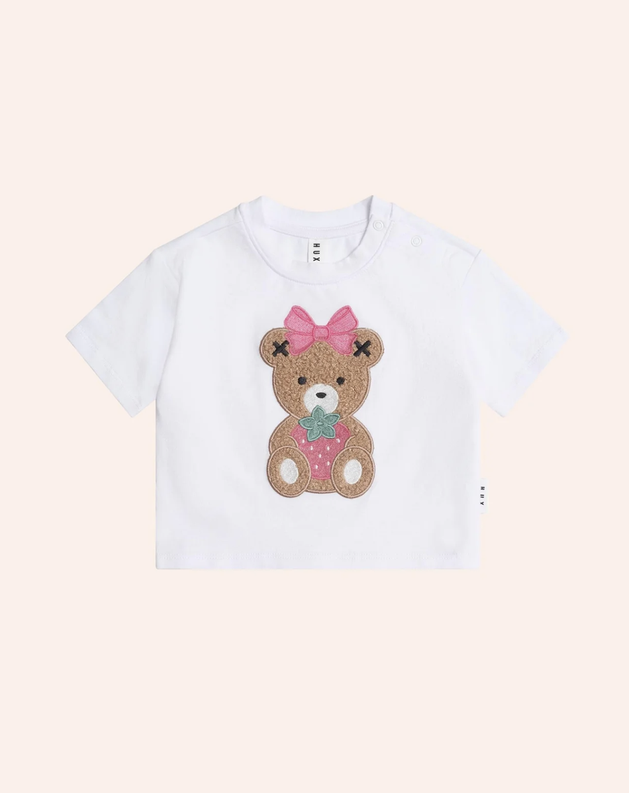 Hux - Strawberry Huxette Boxy Tee - Crisp White