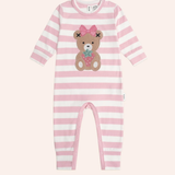 Hux - Stripe Huxette Romper - Strawberry Stripe