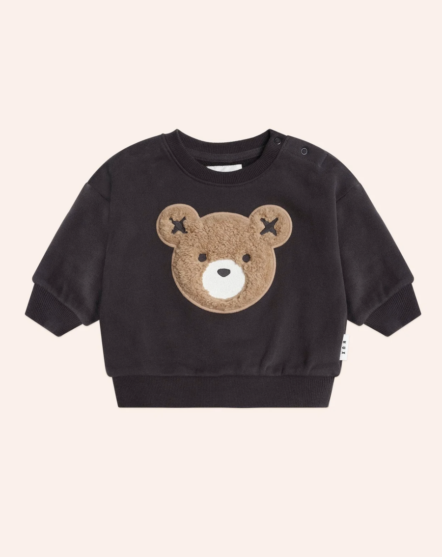 Hux - Furry Huxbear Sweatshirt - Soft Black