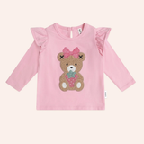 Hux - Strawberry Huxette Frill Top - Strawberry Pink Hue