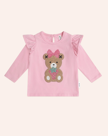 Hux - Strawberry Huxette Frill Top - Strawberry Pink Hue
