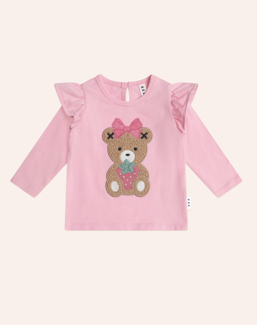 Hux - Strawberry Huxette Frill Top - Strawberry Pink Hue