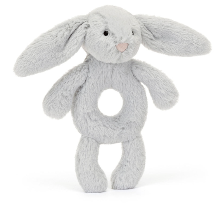Jellycat - Bashful Silver Bunny Ring Rattle