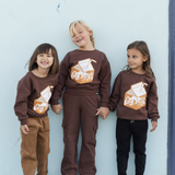 Whistle & Flute - Kawaii Choco Milk Sweatshirt - Espresso