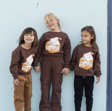 Whistle & Flute - Kawaii Choco Milk Sweatshirt - Espresso