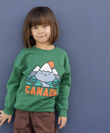 Whistle & Flute - Kawaii Soft Mountains Sweatshirt - Forest