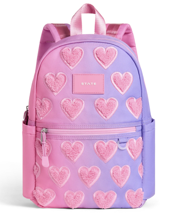 State Backpack - Kane Backpack - Ombre Fuzzy Hearts