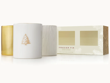 Thymes - Frasier Fir Gilded Poured Candle Trio Set