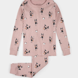 Petit Lem - Witch Glow in the Dark Print Pajama Set Long Sleeve - pink