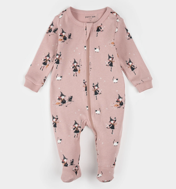 Petit Lem - Witch Glow in the Dark Print Sleeper - Pink