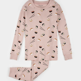 Petit Lem - Sushi Print Pajama Set Long Sleeve - Pink