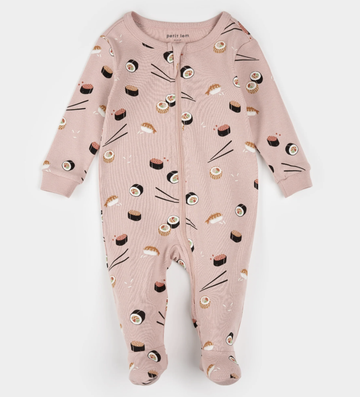Petit Lem - Sushi Print Sleeper - Pink
