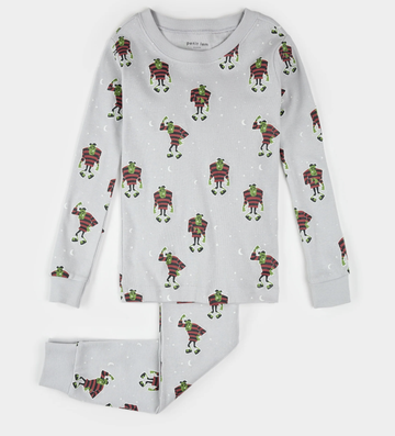 Petit Lem - Frankenstein Glow in the Dark Print - Light Grey