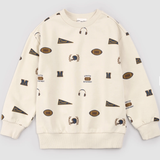 Miles the Label - Varsity Print on Birch Sweatshirt