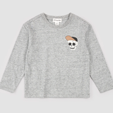 Miles the Label -Skeleton Crew Glow-in-the-Dark Heather Grey Long-Sleeve Tee