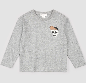 Miles the Label -Skeleton Crew Glow-in-the-Dark Heather Grey Long-Sleeve Tee