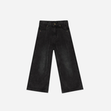 Rylee & Cru - Straight Leg Pant - Washed Black Denim