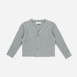 Rylee & Cru - Long Sleeve Knit Button Top - Grey