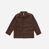Rylee & Cru - Pocketed Corduroy Shirt - Brown Plaid