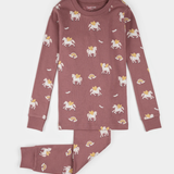 Petit Lem - Rainbow Pegasus Print on Dark Pink PJ Set