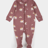 Petit Lem - Rainbow Pegasus Print on Dark Pink Sleeper