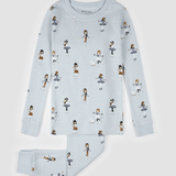 Petit Lem - Figure Skating Print on Pearl Blue PJ Set