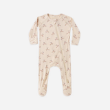 Quincy Mae - Bamboo Zip Footie - Reindeer