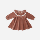 Quincy Mae - Velour Baby Dress - Cranberry