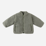 Quincy Mae - Shearling Zip Jacket - Forest
