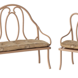 Maileg Vintage bench, Mini - Dark powder